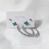 Hoop huggie 2021 mode koreanska silver färg stora runda örhängen för kvinnor söta pärla kristall bröllop smycken öron set brincos