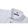 メンズ竹繊維ドレスシャツカジュアルスリムフィット長袖男性ソーシャルシャツ快適な非鉄ソリッドケミェーズホムブルー210628