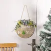 Welcome Home Sign Hanging voor voordeur Decor Plaat Ronde Land Stijl Huisnummer Houten Craft Garden Muur Decors