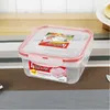 Portable Cover Storage Box Sealed Plastic Crisper Cosmetics Kitchen Refrigerator Space Organizer 210922