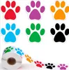 colors red yellow Paw print Adhesive Stickers 500PCS Roll 1inch Thank You for supporting my small business Round Label For Holiday Presents Business