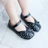 Baby Flat Shoes Girls Leather Cute Bow Fashion Rhinestone Pearl Kids Shoes Princess Autumn Children Party