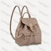 MONTSOURIS zaino donna classico fiore marrone moda borsa da viaggio in pelle designer fibbia cravatta corda zaini Tortora M45501 M45205 1