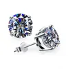 Vecalon Handmade 4 Claws Earring 3CT Dianond 925 Sterling Silver Engagement Wedding Stud örhängen för kvinnor Men3827380