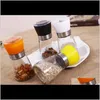 Herb Spice Araçları Mutfak, Yemek Bar Ev Bahçe Damla Teslimatı 2021 Tuz ve Biber Muller El değirmeni manuel öğütme öğütücü şişe potu gla
