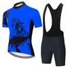 Bicycle Pro Team Summer Cycling Jersey Set Abbigliamento Uomo traspirante Camicia a maniche corte Pantaloncini con bretelle Set da corsa 19D