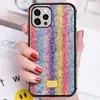 Luxe Bling Glitter Rainbow Heart Cases Crystal Gradient Star Gems Diamond Bumper 2 en 1 TPU PC Housse antichoc pour iPhone 13 12 Mini 11 Pro XR XS Max X 8 7 6 SE2