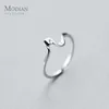 Fashion Wavy Line Open Adjustable Finger Rings for Women 925 Sterling Silver Heartbeat Ring Fine Jewelry Accessories 210707