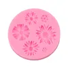 Kawaii 3D Flower Silicone Mold Fondant Soap Moulds Baking Jelly Candy Chocolate Cake Decorating Tools Cocina Confeitaria Gadgets