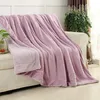 Koce Dwustronne Solidne Głębokie Szare Zimowe Grube Ciepłe Rzuty Klatki Koc SHERPA BERBER BELBER FLEECE Tkanina Pościel Bedspread