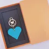 Keychain Lanyards Women Heart Key Ring Cute Pu Chain Bag Charm Boutique Car Holder Design Keyring Tillbehör 13 Färger
