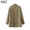 Damenanzüge Blazer NSZ Frauen Übergroßer Schwarzer Blazer Zweireihiger Eleganter Schicker Anzug Jacke Mantel Dame Bürokleidung Business Oberbekleidung C