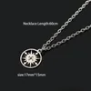 Pendant Necklaces 100% Stainless Steel Hollow Compass Necklace For Men Women Openwork Letter Clavicle Chain Sliver Color