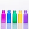 5ML Frosted Colorful Rollon Bottle For Essential Oils Stainless Steel Roller Refillable Perfume Bottle Deodorant Container With Gloden