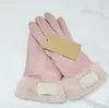 Toda la marca de diseñador Impresión de letras Guantes de estilo de piel de alta calidad para hombres para mujer Invierno al aire libre Espesar Cálido Cachemira Cinco F9049849