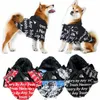 Impermeabili per Cani con Strisce Riflettenti Abbigliamento per Cani The Dog Face Vestiti per Animali Domestici Giacche Poncho Leggere Impermeabili per Doggy Bulldog Medio Grande Snow Mountain L A173