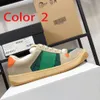 lady Flat Casual shoes women Travel leather lace-up sneaker 100% cowhide Trainers fashion Letters woman white brown shoe platform men gym sneakers Large size 35-42-45