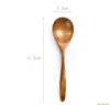 2021 Eco-friendly Natural Colher De Madeira Colher Teaspoon Louk Mel Spoto Sopa De Café Café Scoop Kitchen Dinnerware