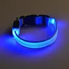 Dog Collars Smycze 1 sztuk LED Collar Noc Bezpieczeństwo Miga Glow W Dark Leash Dogs Puppy Fajne Produkty Pet Produkty Akcesoria