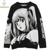 Hip Hop Oversize Suéteres de Inverno Pulôveres de Malha Streetwear Japonês Anime Menina Algodão Solto Moda Homem Casual Mulheres Suéteres 220108