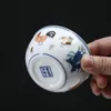 중국 찻잔 골동품 싱글 세라믹 마스터 찻잔 컵 컵 접시