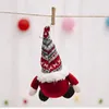 Christmas Decorations Faceless Dwarf Doll Knitted Hat Hanging Plush Gnome Creative Xmas Tree Mini Dolls Festival Ornaments @45