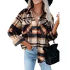 Femmes vestes automne Plaid veste femmes chaud à carreaux hiver manteau chemise pour épaissir surchemise femme 2021