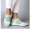 New Women Sneakers Vulcanized Shoes Sock Sneakers 2020 Women Summer Slip on Flat Shoes Women Plus Size Loafers Y0907