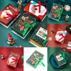 Merry Christmas Book Cookies Box New Year Party Presente Handmade Doces Biscoito Chocolate Embalagem Crianças Favores Papai Noel
