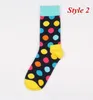 24pcs = 12Pairs Happy Socks Fashion High Quality Mäns Polka Dot Casual Bomull Färg