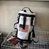 Moda Homens Mulheres Mochila Bolsa de Ombro de Grande Capacidade para Viagem Masculina Esporte Academia Bolsas Cilindricas de Fitness Mochila Hip Hop