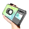 Slide Camera Lens Protection Clear Phone Cases For One Plus 9 Pro Nord CE Ring Holder Stand Shockproof Back Cover Shell