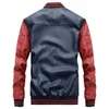 Giacca in pelle da uomo Bomber Moto Colletto alla coreana Cappotti invernali Autunno Comfort Cappotto da lavoro di alta qualità M-4XL 210923