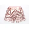 Baby lantejoulas shorts calças de verão meninas glitter bling lantejoula lantejoula brilho bowknot moda curto boutique calças yl621