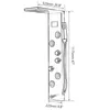 Torayvino Badezimmer-Duscharmatur, LED-Panel, Säule, Badewannen-Mischbatterie mit Handtemperatur-Nachrichtensystem, Bildschirm-Sets 1479620