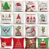 Christmas pillow case cartoon santa claus linen pillow case home Cushion cover T2I52699