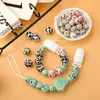 50st Silicone Pärlor Leopardtryck 1215mm Baby Teether Ting Terrazzo Diy Jewelry A Pacifier Clip Making 2109078519218