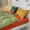 مجموعات الفراش مجموعة بسيط يتناقض لون السرير ورقة غطاء لحاف ملفوفة فراش القطن الأطفال الكبار