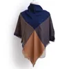 Bandane con sciarpa calda invernale a triangolo scozzese con scialle in cashmere da donna