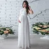 Frauen Mutterschaftskleider Ärmel und Fotografie weibliche Chiffon -Kleidung Stillung Schwangerschaftskleid Casual Swanges Vestidos Y0924