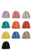 M362 New Autumn Winter Kids Knitted Hat Candy Color Skull Cap Boys Girls Warm Beanie Children Hats