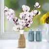 newNaturally Dried Cotton Stems Farmhouse Artificial Flower Filler Floral Decor Fake Flowers DIY Garland Home Wedding Supplies EWD6283