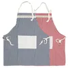 Aprons For Home Restaurant Pinafore Cotton Cloth Adjustable Household Cleaning Tools Cooking Accessories Kitchen Striped Apron Gadgets