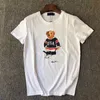 Summer T-shirt niedźwiedzia o wysokim Paris Poloshirt Poloshirt Wzór 100% bawełniany amerykański druk o tym samym rozmiarze swobodny hurt hurtowy