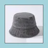 Stingy Brim Hats Caps帽子、スカーフグローブファッションaespories 2021春の夏の男性女性のための綿のバケツの帽子高品質の固体