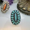 Cluster Colorful White Turquoise Exageted Ring 925 Silver Plorato D6IF4933592