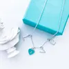 Catene Collana in argento sterling 925 Regalo di coppia con lettera d'amore affascinante e alla moda personalizzato di alta qualità con logo