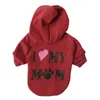 Chien Vêtements Chiot Chat Automne Hiver À Capuche Pull Animaux Teddy Manteau Pull Sweat Chaud Amour Ma Maman Imprimé Veste WLY BH2519