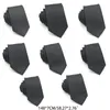 Bow Ties Mens Uniform Solid Color Black Polyester Neck Tie Randig Plaid Jacquard Mönster Formell slips för affärsbröllop AU31 21 Donn22