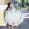 Women Rain Umbrella Folding Female Umbrellas Handle Comfortable Strongly Waterproof Princess Outdoor Travel Parasol